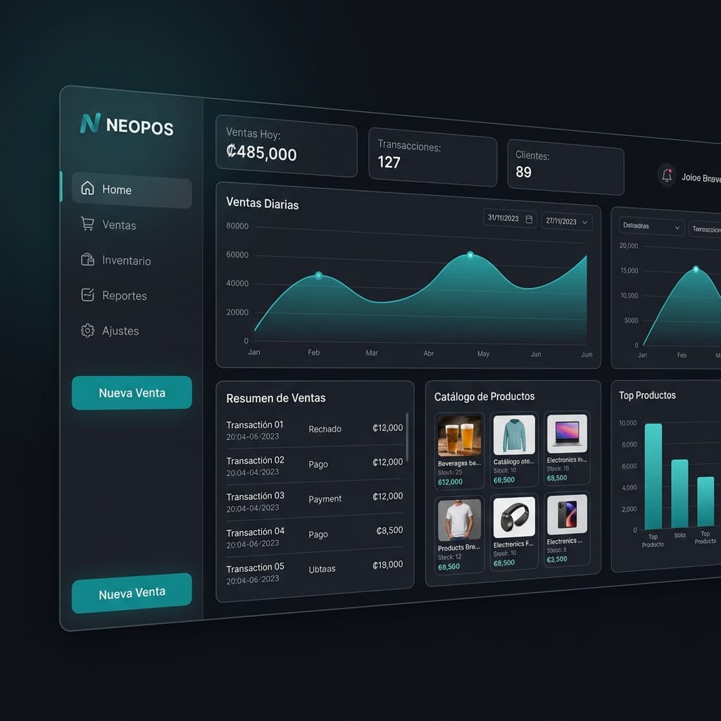NEOPOS Dashboard Mockup